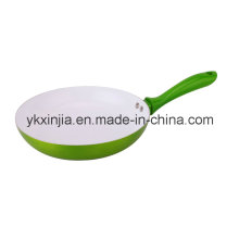 Green Aluminum Fry Pan with Ceramic Coating Cookware